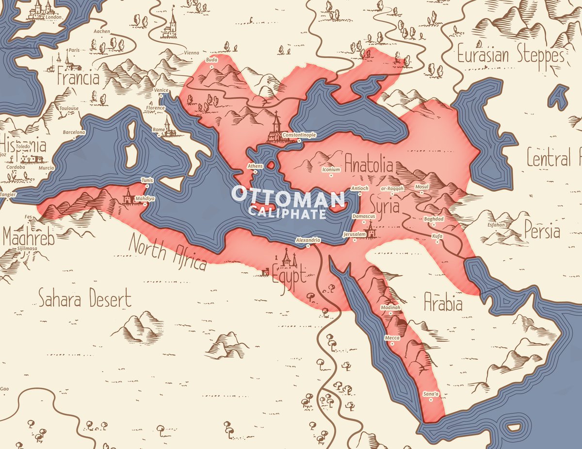 Turkish history - The Ottoman Empire at its greatest extent in